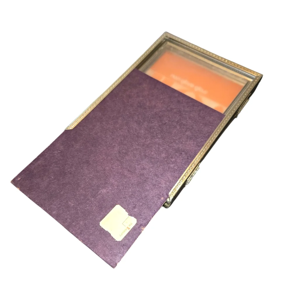 Vintage Brass & Non-Glare Glass Hinged Bi-Fold Dual 5X7 Photo Frames 10